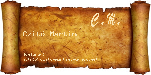 Czitó Martin névjegykártya