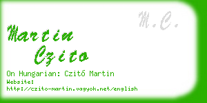 martin czito business card