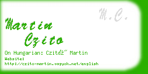 martin czito business card